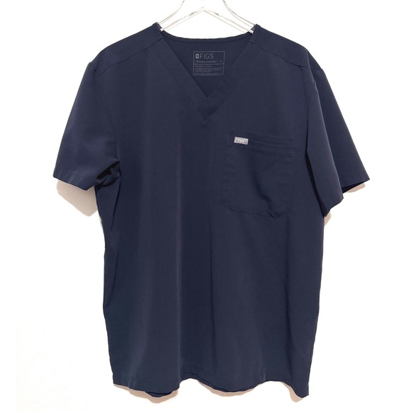 Figs Other - FIGS Technical Collection Men's V-Neck Scrub Top - Medium Blue